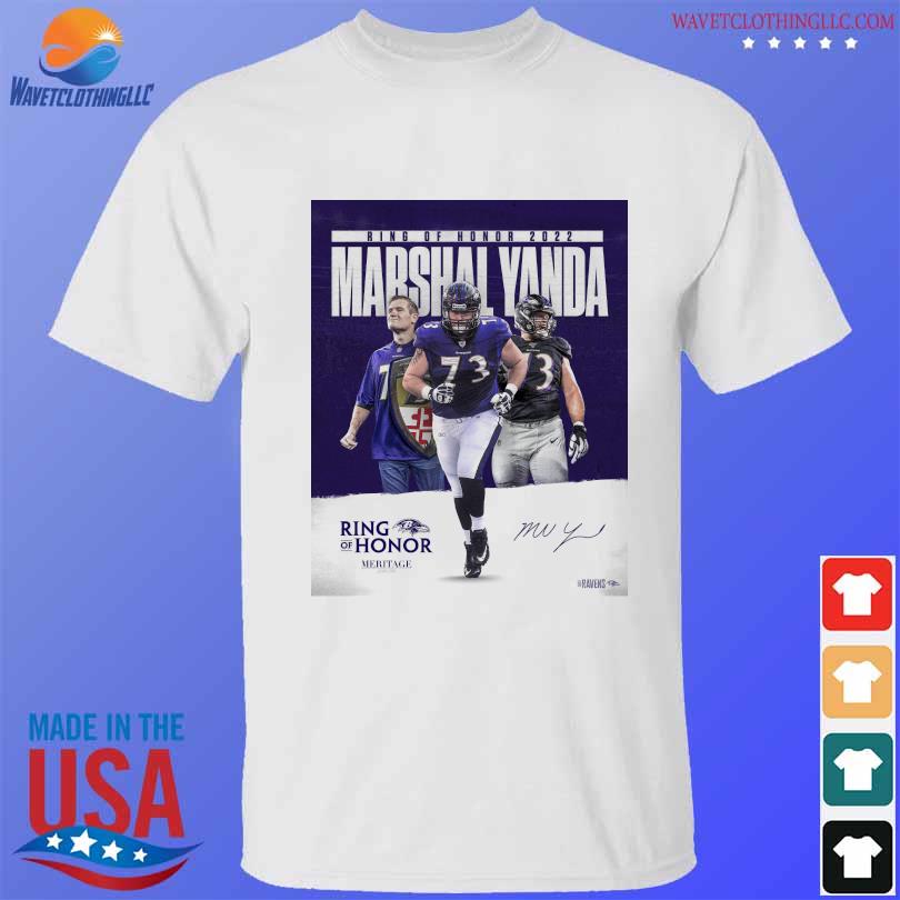 Baltimore Ravens ring of honor 2022 marshal yanda signature shirt