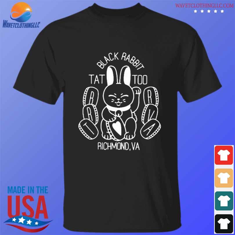 Black rabbit tattoo lucky bunny shirt