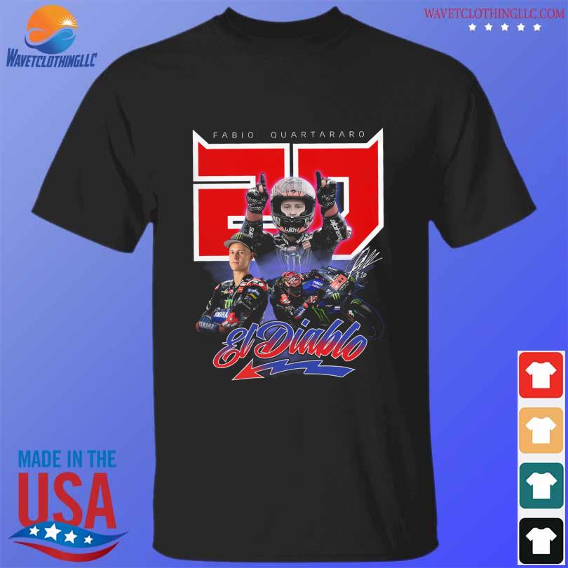 Fabio Quartararo El Diablo signatures 2022 shirt