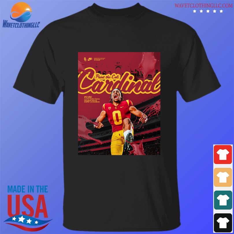 Funny paint the coli cardinal 5 USC và 13 notre dame shirt