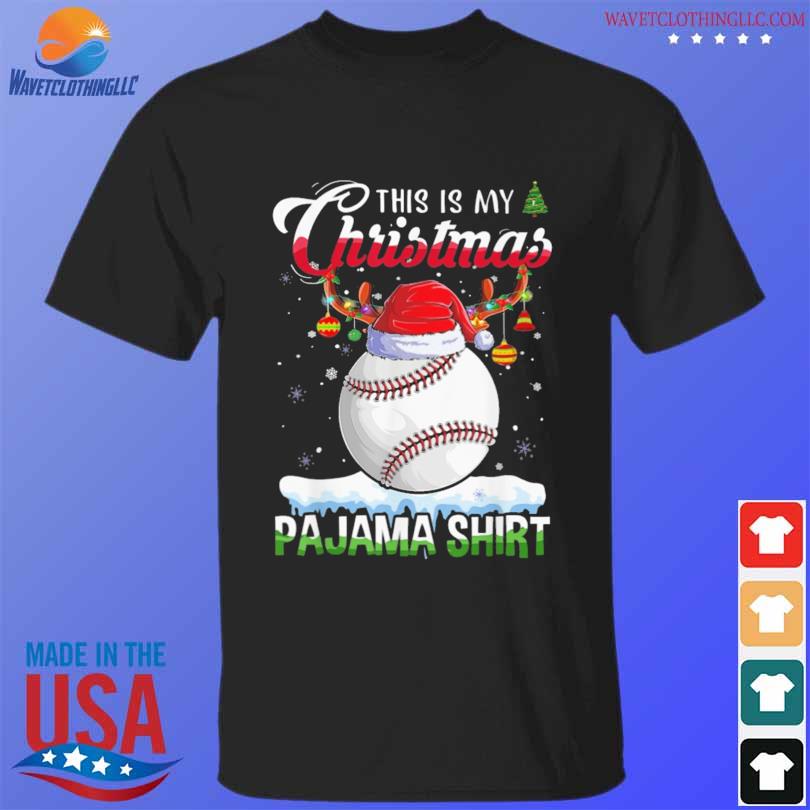 Funny santa baseball this is my Christmas pajama sweater