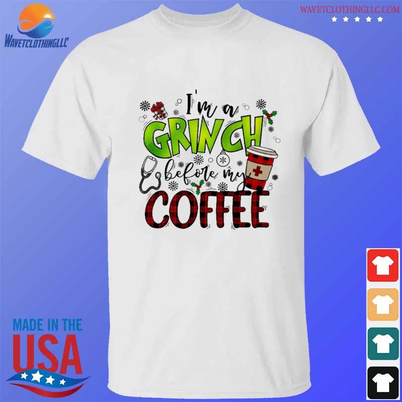 I'm a grinch before my coffee 2022 christmas sweater