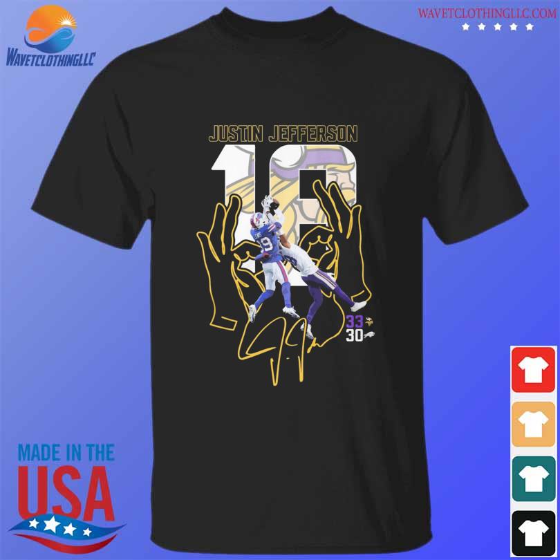 Justin Jefferson Minnesota Vikings with ball signature shirt, hoodie,  sweater, long sleeve and tank top