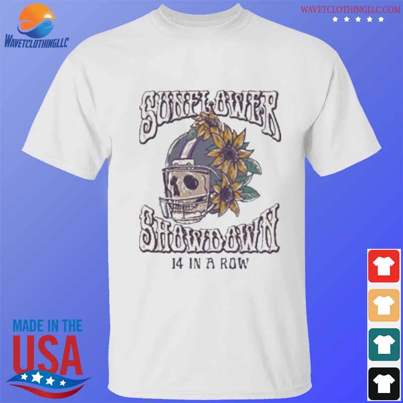 K-state wilDcats skull sunflower showdown 14 in a row shirt