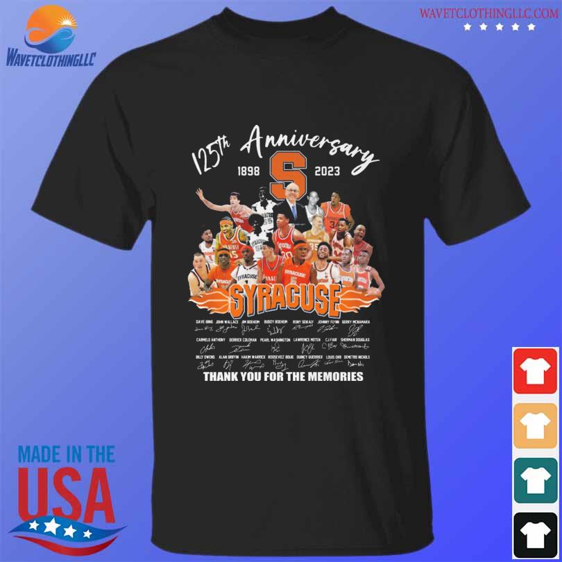 Nice official 125th anniversary 1989 2023 Syracuse Orange thank you for the memories signatures shirt