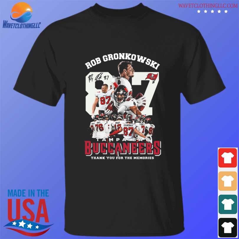 Nice rob gronkowski tampa bay buccaneers thank you for the memories shirt,  hoodie, sweater, long sleeve and tank top