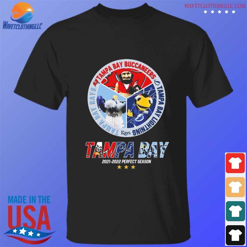 Nice tampa bay buccaneers tampa bay lightning tampa bay rays 2021 2022 perfect season shirt