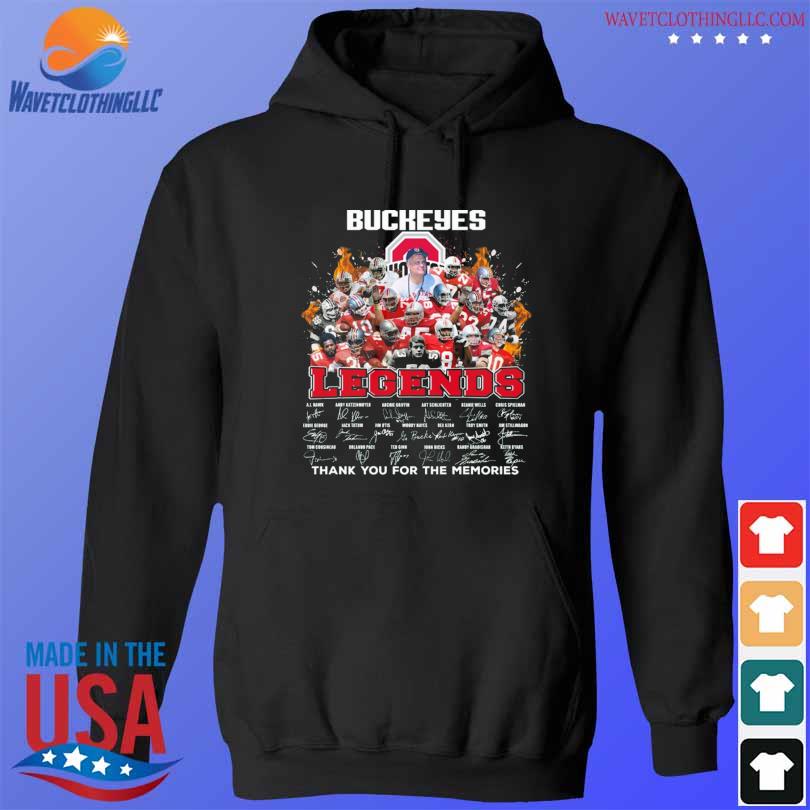 Ohio State Buckeyes legends thank you for the memories signatures s hoodie den