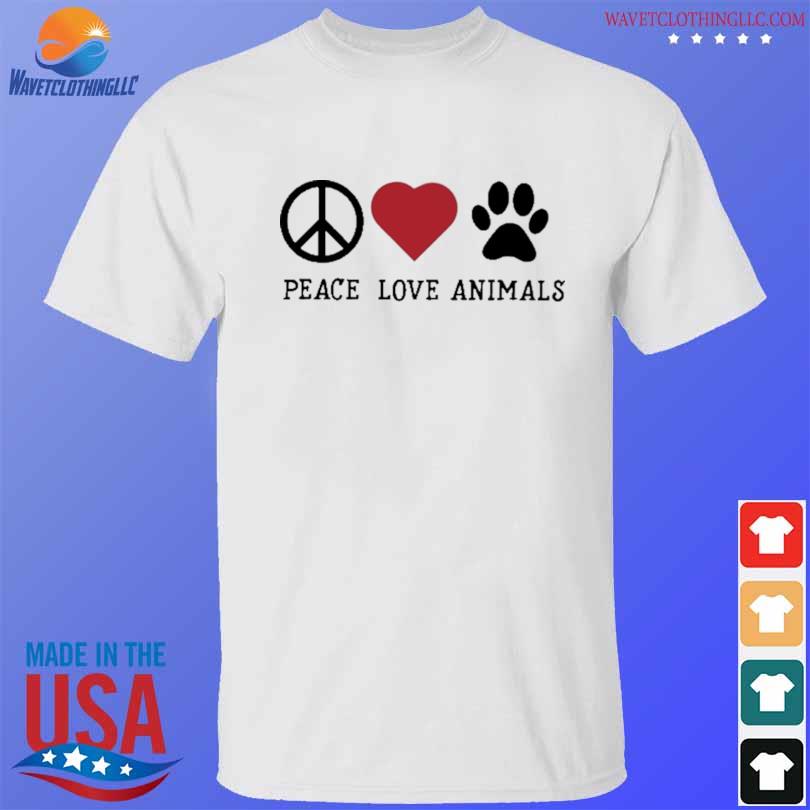 Peace love animals dog shirt