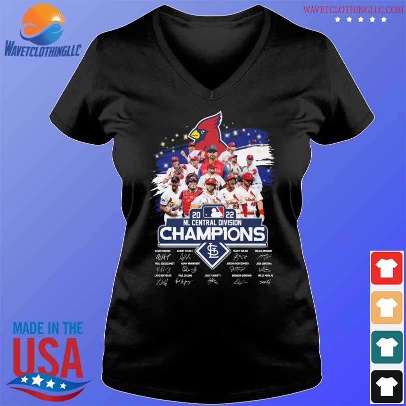 Premium official St Louis Cardinals 2022 Nl central division champions  signatures shirt, hoodie, sweater, long sleeve and tank top