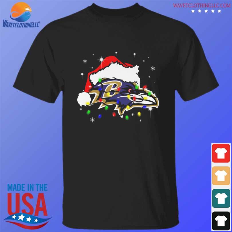 Baltimore Ravens santa hat merry christmas shirt, hoodie, sweater, long  sleeve and tank top