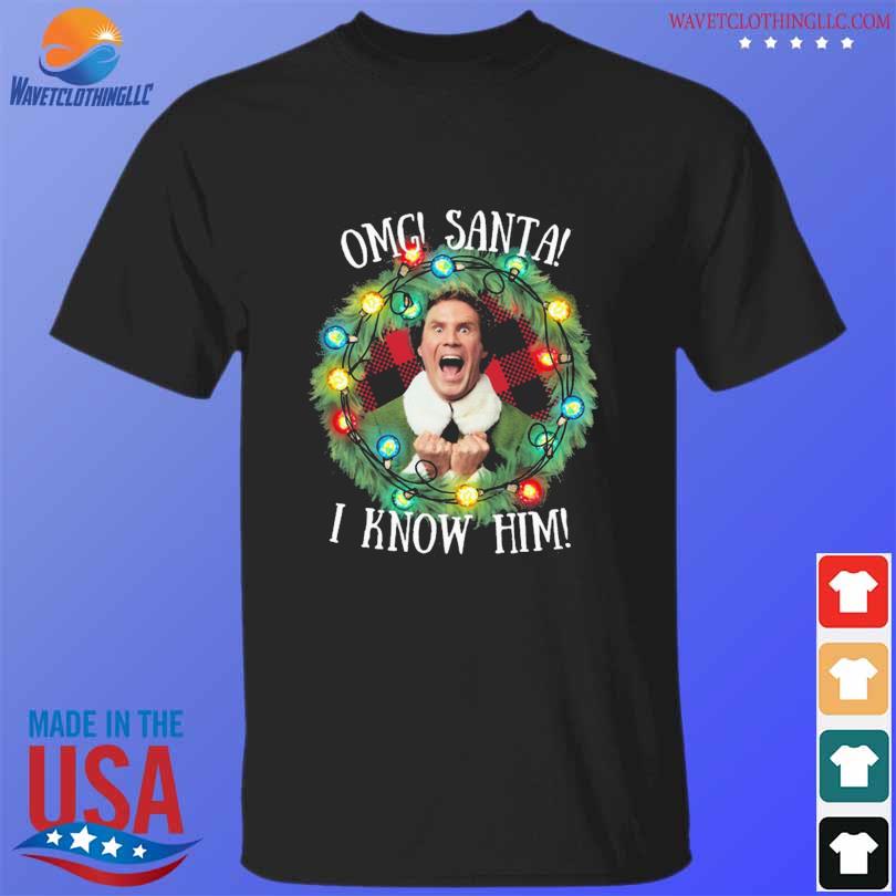 Santa omg I know him Christmas lights sweater