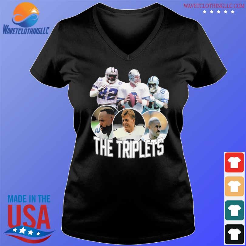 The triplets emmitt smith troy aikman and michael irvin shirt, hoodie,  sweater, long sleeve and tank top