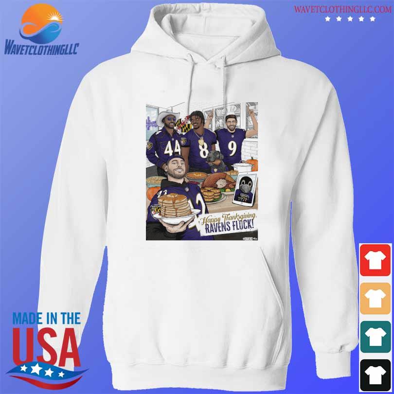 Funny Baltimore Ravens Happy thanksgiving ravens flock 2022 shirt, hoodie,  sweater, long sleeve and tank top