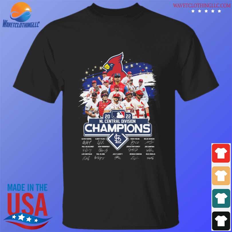 Funny St Louis Cardinals 2022 Nl central division champions signatures shirt,  hoodie, sweater, long sleeve and tank top