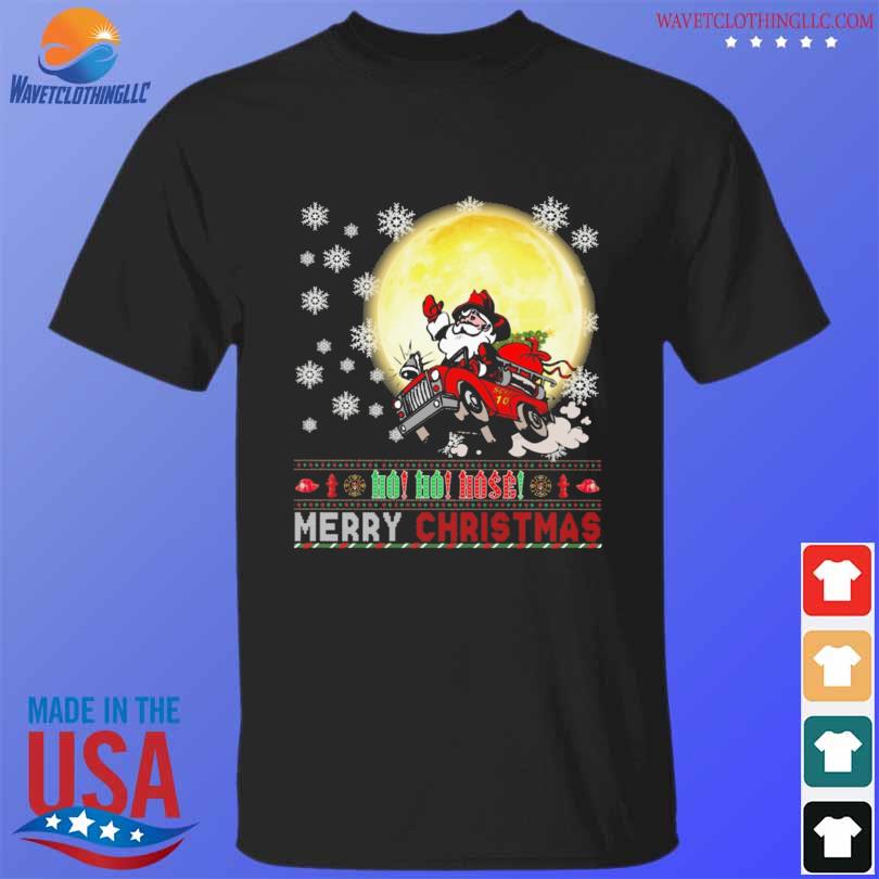 Top santa Claus ho ho ho merry christmas ugly sweater