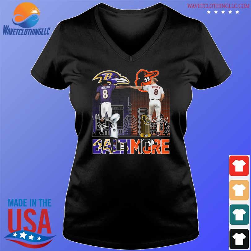 Baltimore sport Baltimore Ravens Jackson and Baltimore Orioles Ripken  signatures shirt, hoodie, sweater, long sleeve and tank top