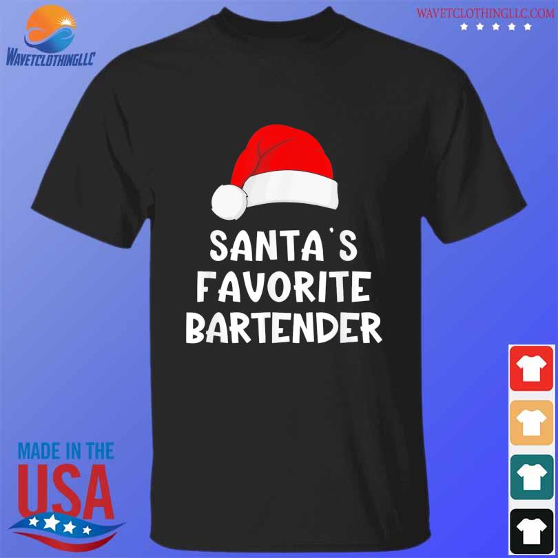 Christmas santa's favorite bartender xmas sweater
