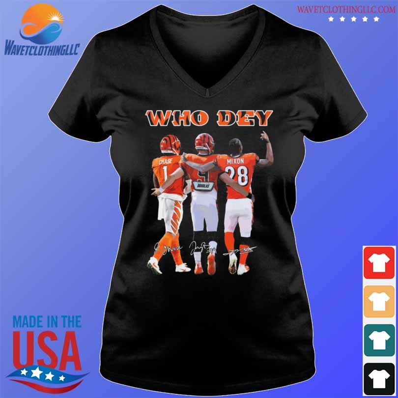 Cincinnati Bengals Who Dey Ja'Marr Chase Joe Burrow Mixon Signatures New  2022 Shirt, hoodie, sweater, long sleeve and tank top