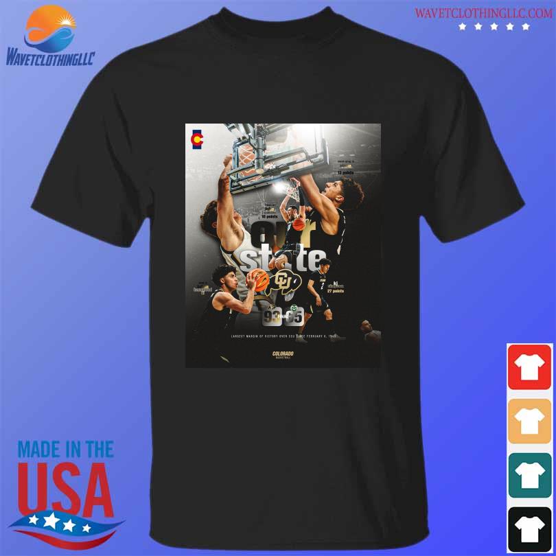 Colorado Men's Basketball our state largest margin of victory over CSU shirt