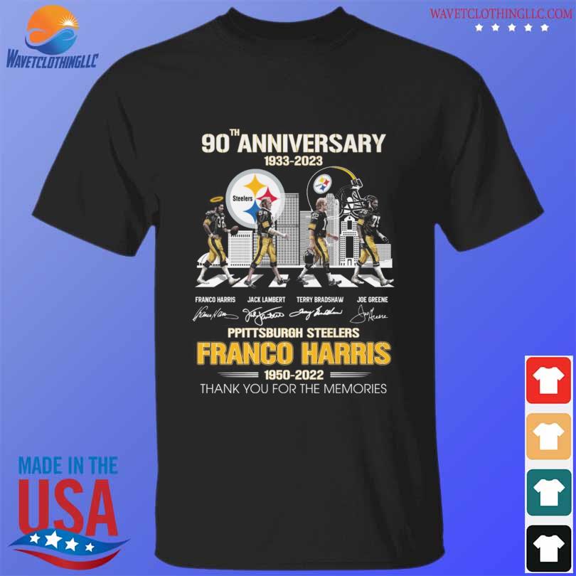 Franco Harris 1950 2022 Thank You For The Memories Signatures Shirt,  hoodie, sweater, long sleeve and tank top