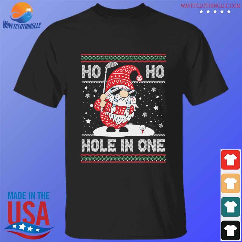 Gnome ho ho hole in one ugly Christmas sweater