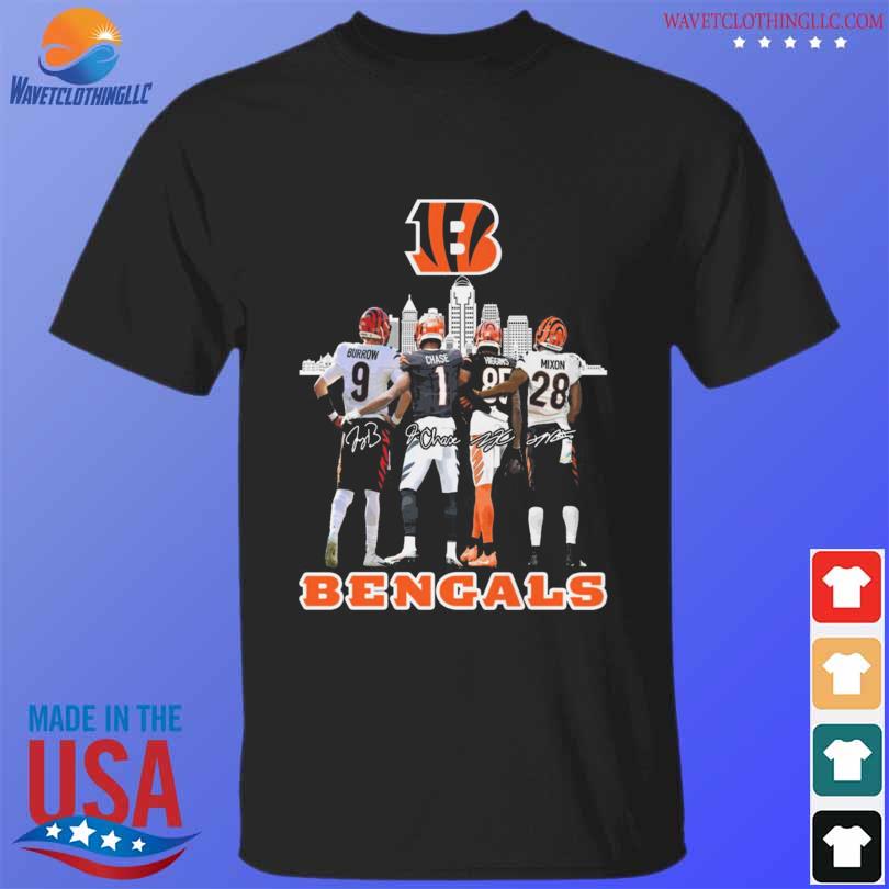 Cincinnati Bengals City Joe Burrow Ja'marr Chase Tee Higgins And Joe Mixon  Signatures 2022 Men's Shirt, hoodie, sweater, long sleeve and tank top