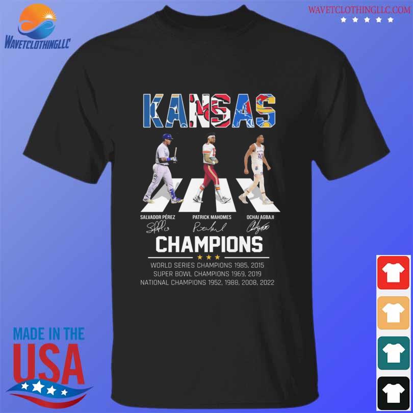 Kansas Patrick Mahomes Ochai Agbaji and Salvador Perez signatures T-shirt,  hoodie, sweatshirt and tank top