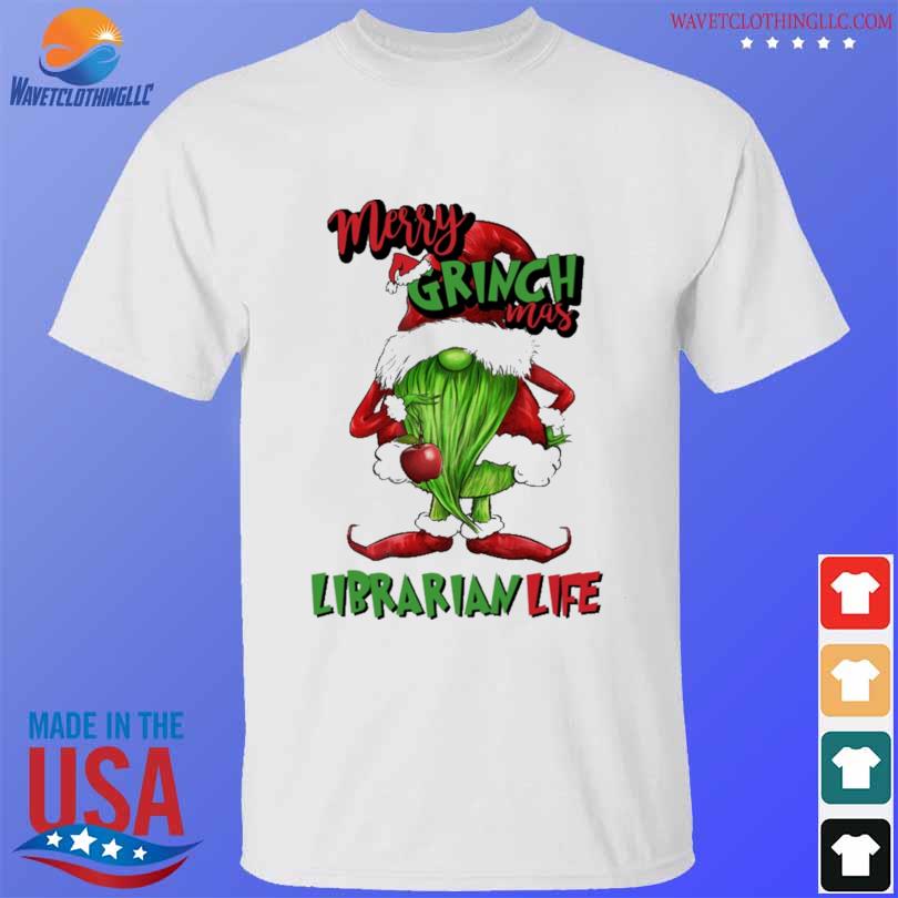 Merry Grinchmas Librarian Life 2022 christmas sweater