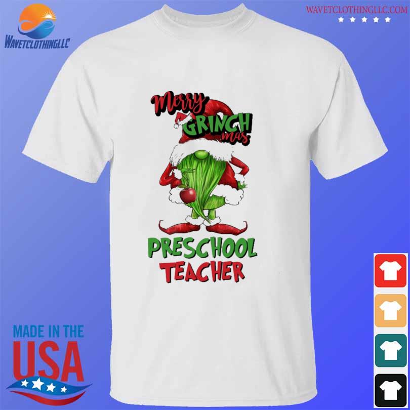 Merry Grinchmas Preschool Teacher 2022 christmas sweater