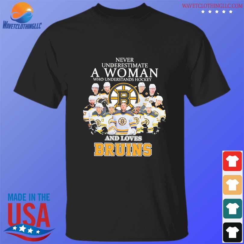 Never underestimate a woman who understands hockey and bruins 2022 shirt