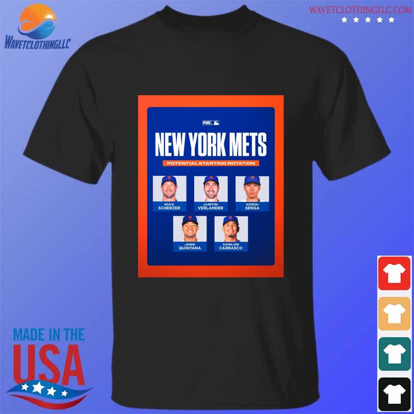 New york mets potential starting rotation for mlb 2023 shirt