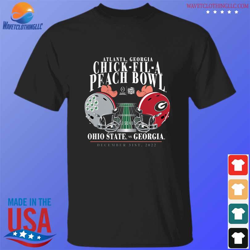 Official Black georgia bulldogs vs ohio state buckeyes college football playoff 2022 peach bowl matchup old school shirt