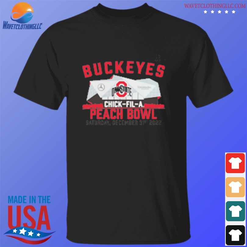 Ohio state buckeyes football playoff 2022 chick-fil-a peach bowl gameday stadium shirt