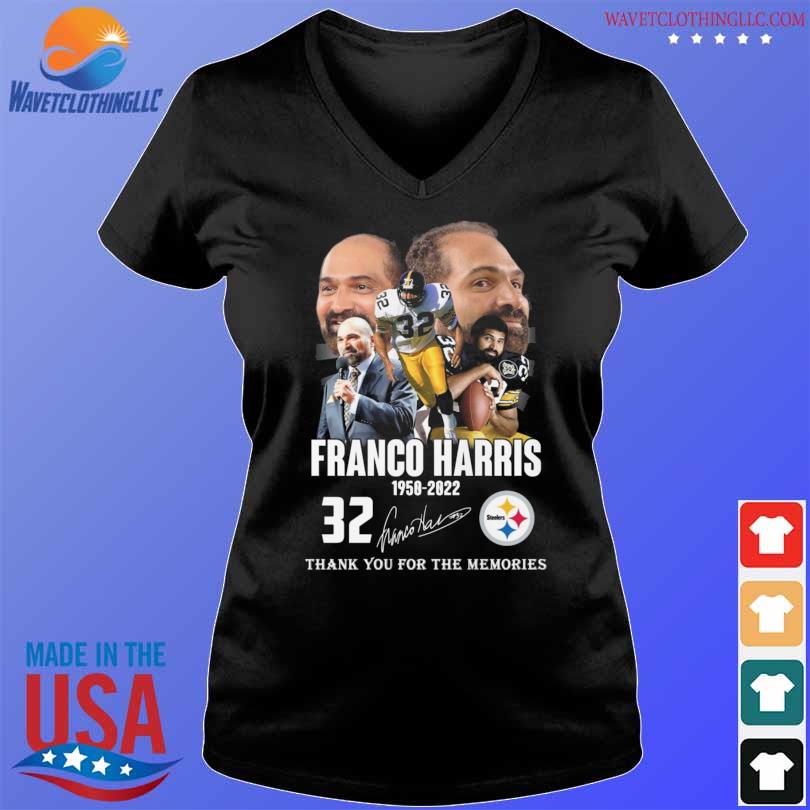 Franco Harris 1950-2022 Thank You For The Memories Signatures Shirt,  hoodie, sweater, long sleeve and tank top