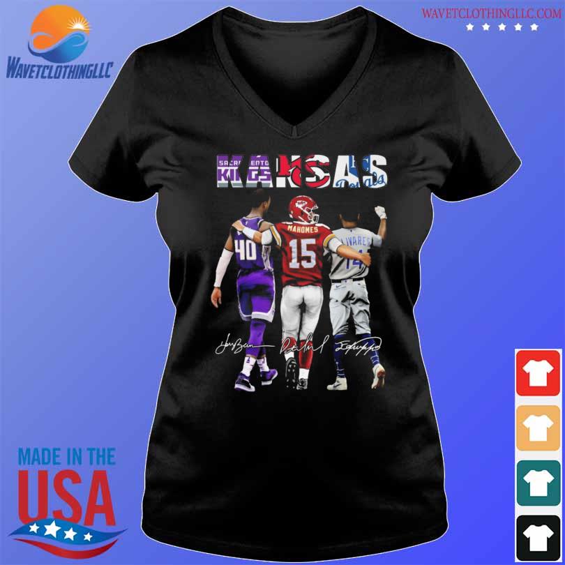 Sacramento Kings Harrison Barnes Kansas City Chiefs Patrick Mahomes Kansas  City Royals signatures T-shirt - Rosita Deal