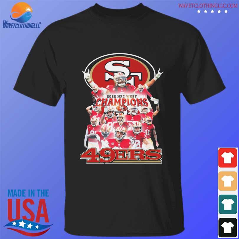 2022 NFC West Champions San Francisco 49ers team signatures shirt