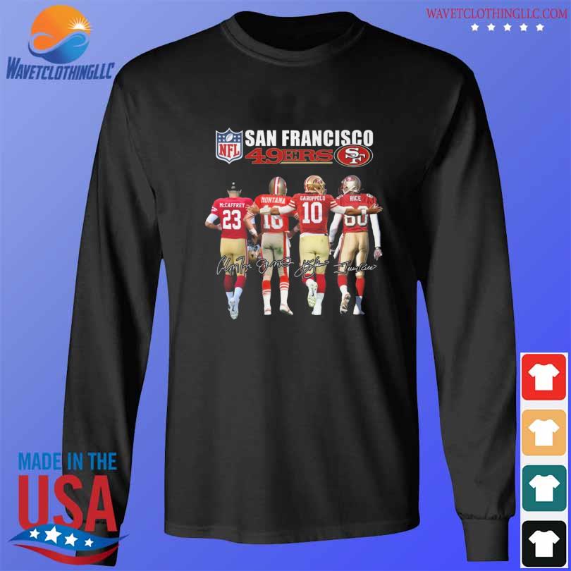 San Francisco 49ers 2023 NFL west champions Mccaffrey Montana signatures  shirt, hoodie, sweater, long sleeve and tank top