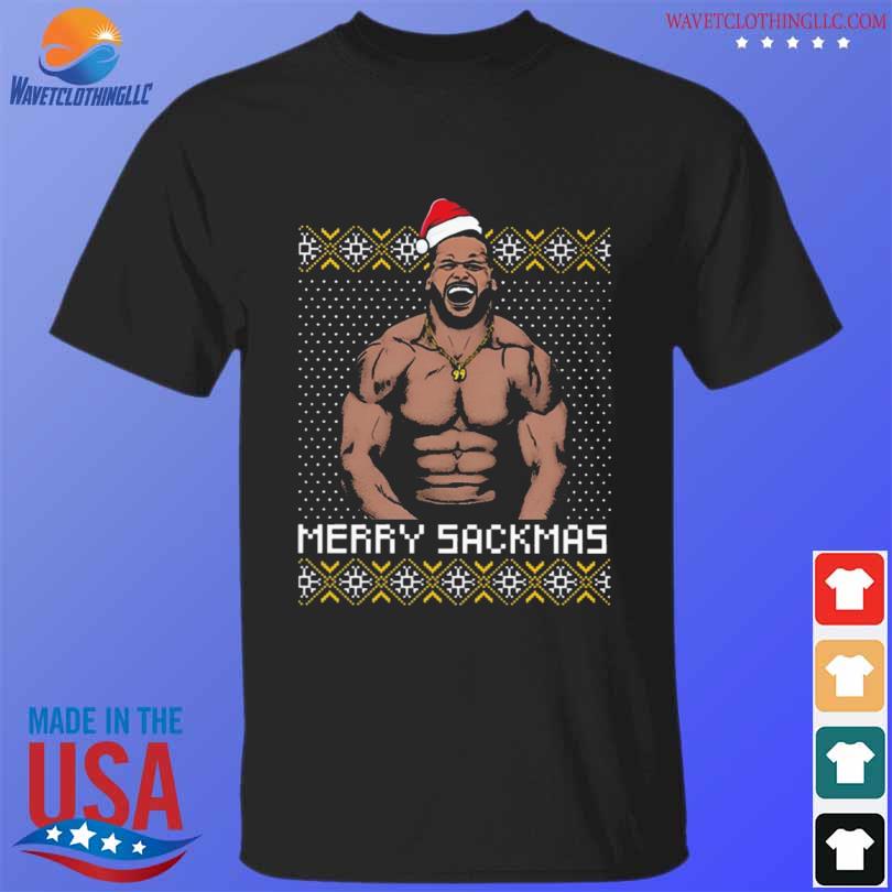 Santa Aaron Donald merry sackas ugly christmas sweater