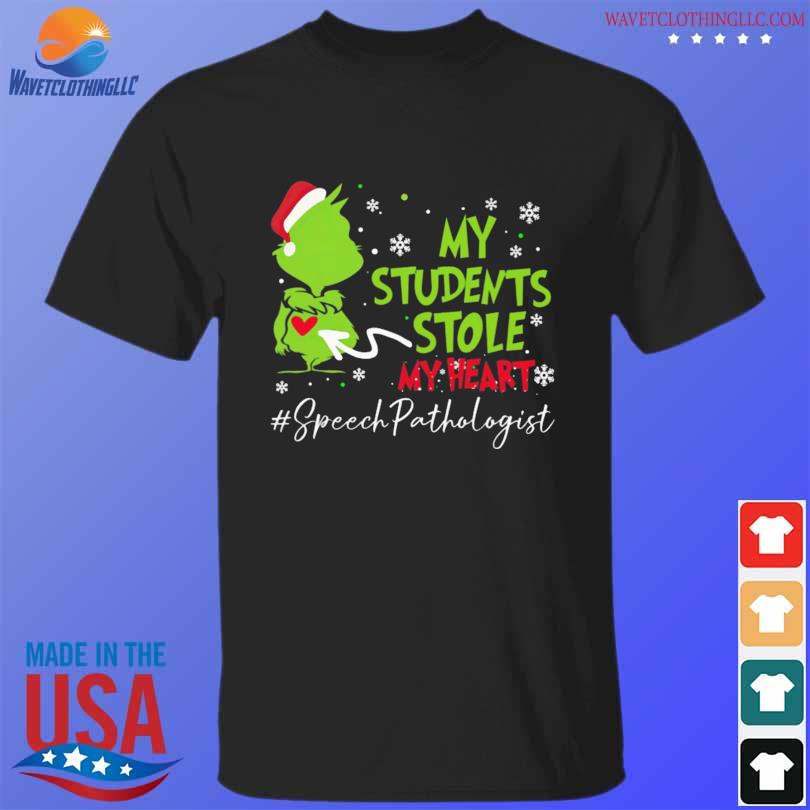 Santa grinch my students stole my heart speech language pathologist - slp Christmas sweater