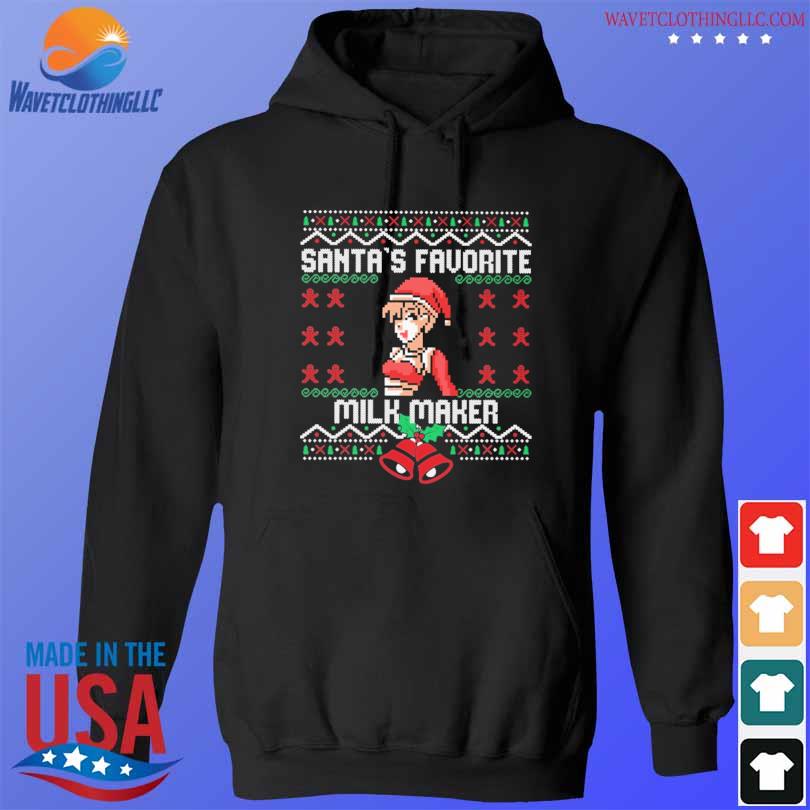 Santa's favorite milk maker ugly sweater Christmas sweater hoodie den