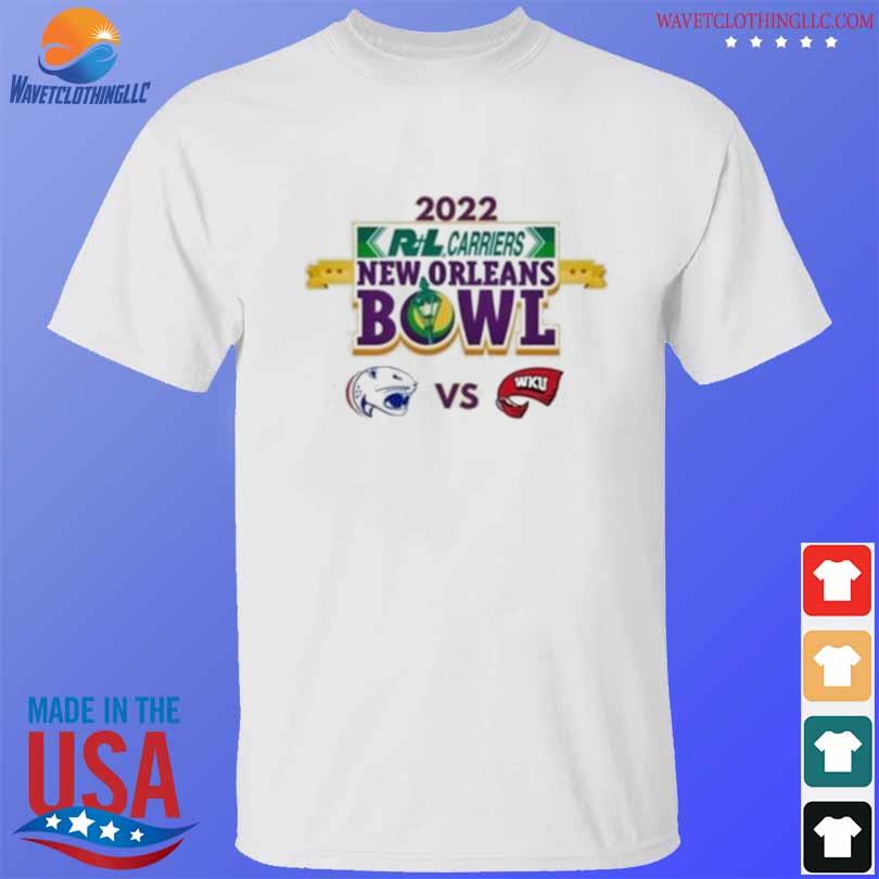 South alabama vs western kentucky 2022 r+l carriers ​new orleans bowl shirt
