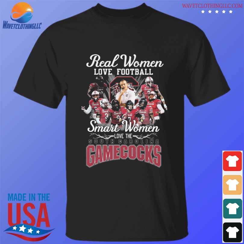 South Carolina Gamecocks real women love football smart women love the South Carolina Gamecocks 2022 signatures shirt