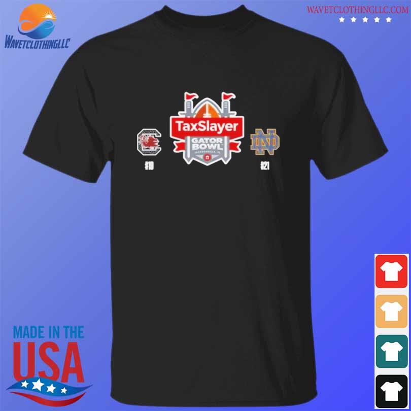 South Carolina gamecocks vs notre dame irish taxslayer gator bowl jacksonville 2022 shirt