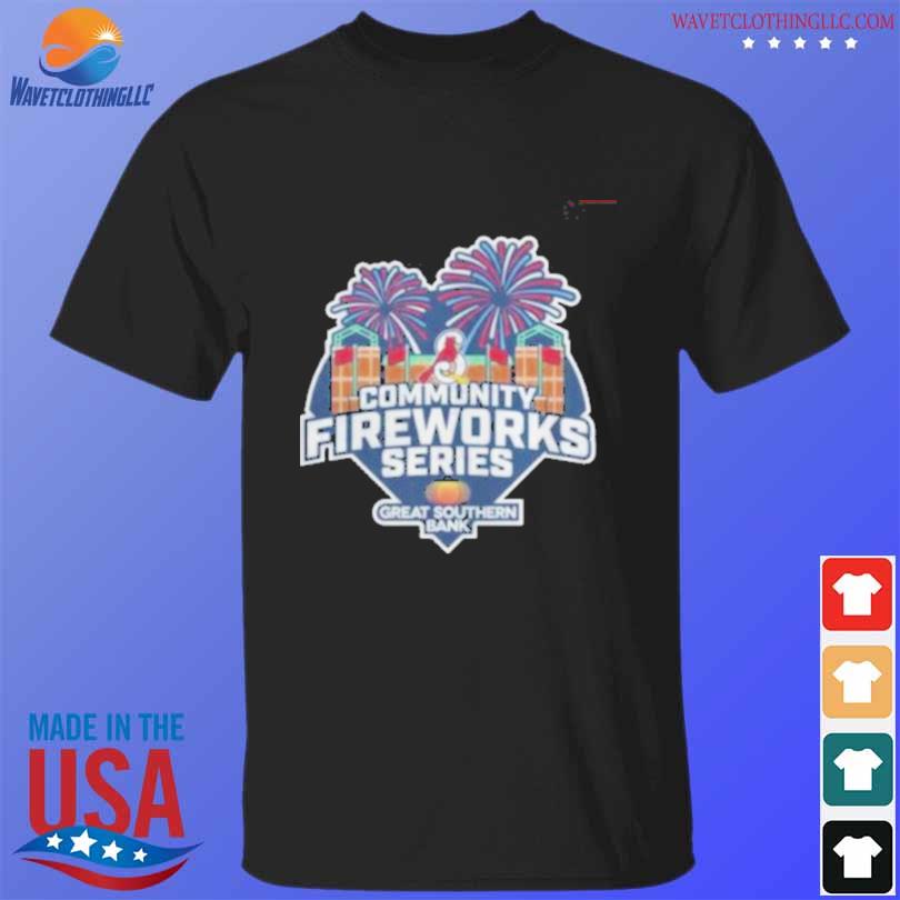 St louis cardinals community fireworks series great southern bank shirt