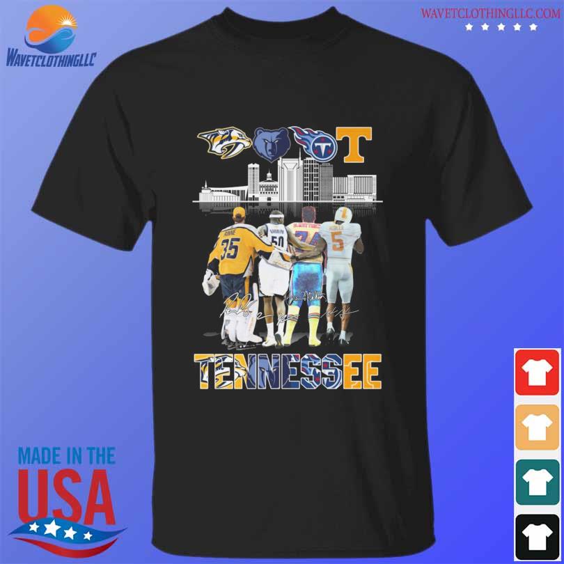 Tennessee Nashville Predators Memphis Grizzlies Tennessee Titans Tennessee  Volunteers Signature Shirt - Shibtee Clothing