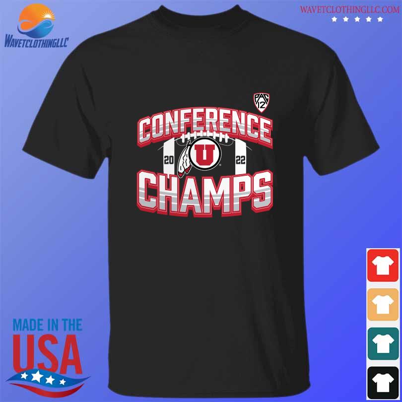 Utah utes blue 84 youth 2022 pac-12 football conference champions locker room shirt