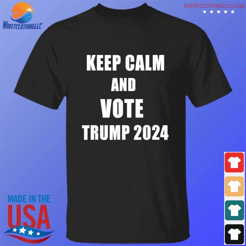 Vote Donald Trump 2024 for president with flag shirt