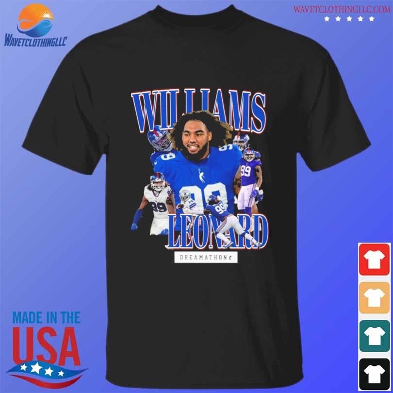 Williams leonard new york giants dreamathon shirt
