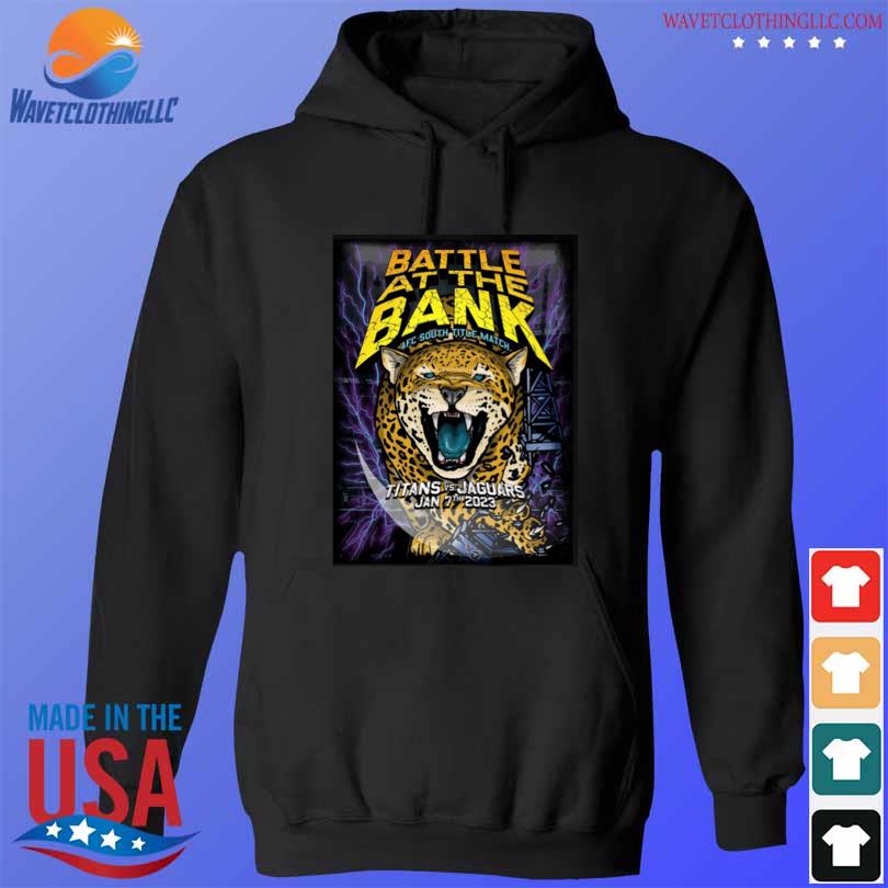 Battle at the bank afc south title match titans vs jaguars jan 7th 2023  shirt, hoodie, sweater, long sleeve and tank top